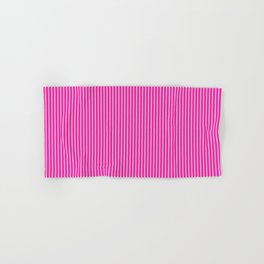 [ Thumbnail: Plum and Deep Pink Colored Lines Pattern Hand & Bath Towel ]