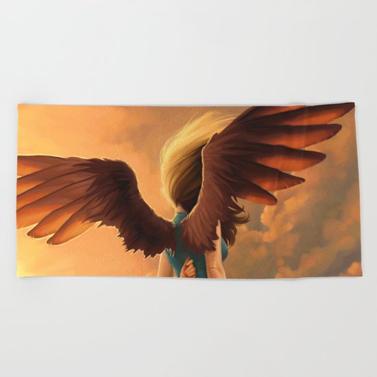 About to fall Beach Towel