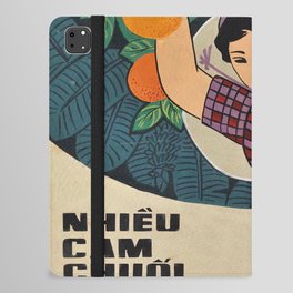 Vietnamese Poster - Harvesting Oranges  iPad Folio Case