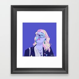 Cute pastel girl Framed Art Print