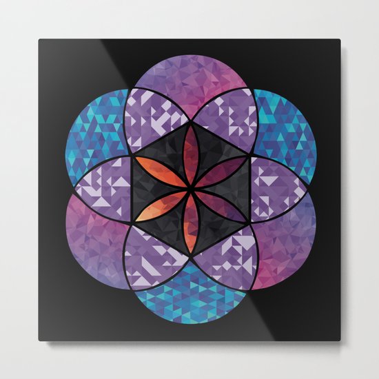 Fractal Seed of Life Metal Print