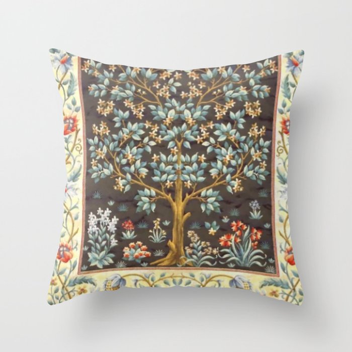 William Morris Tree Of Life Throw Pillow