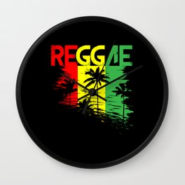 Summer Jamaican Beach Rasta Reggae Jamaica Wall Clock | Rasta, Africa, Reggae, Jamaica, Graphicdesign, Weed, Tl, Island, Jamaicangift, Marijuana 
