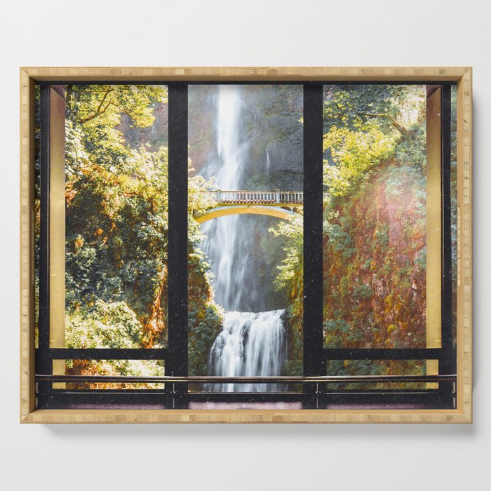 Multnomah Falls Oregon | Window to the Waterfall Serving Tray