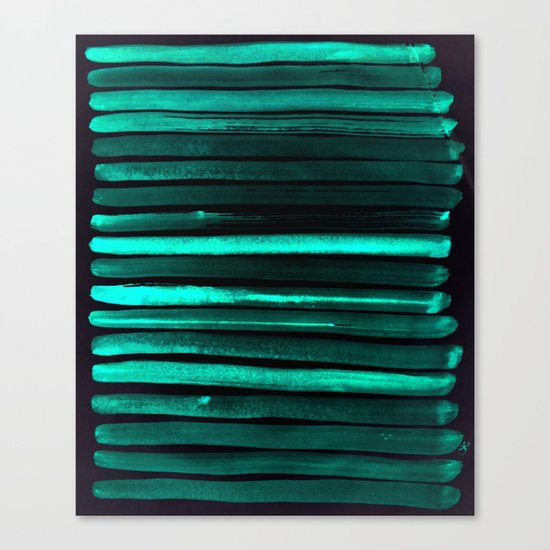 We Have Cold Winter Teal Dreams At Night Canvas Print