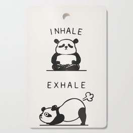 Inhale Exhale Panda Cutting Board