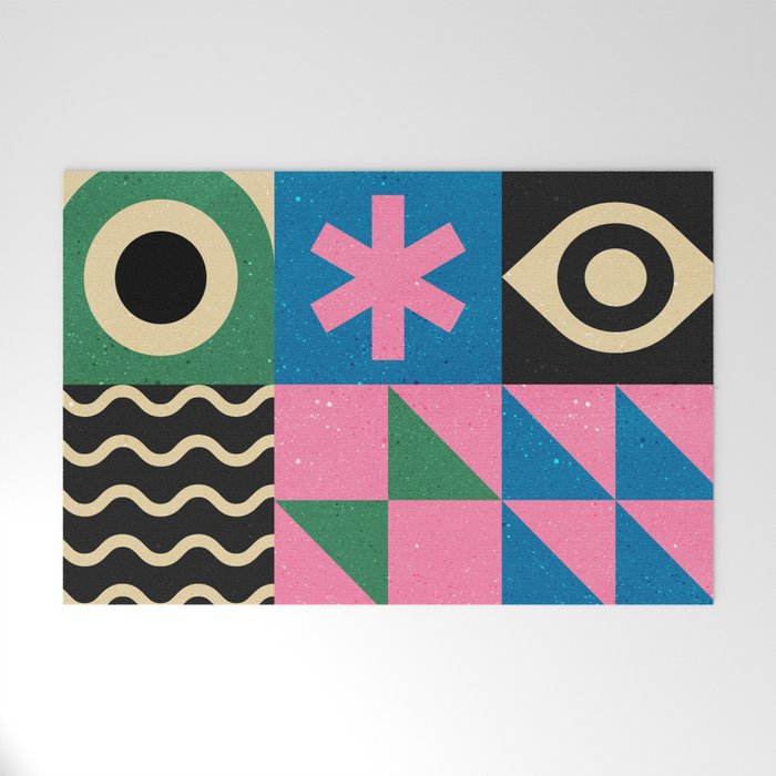 Funky Geometry Welcome Mat