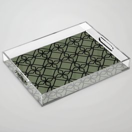 Black and Green Tessellation Line Pattern 34 Pairs DE 2022 Popular Color Hinterland DET509 Acrylic Tray