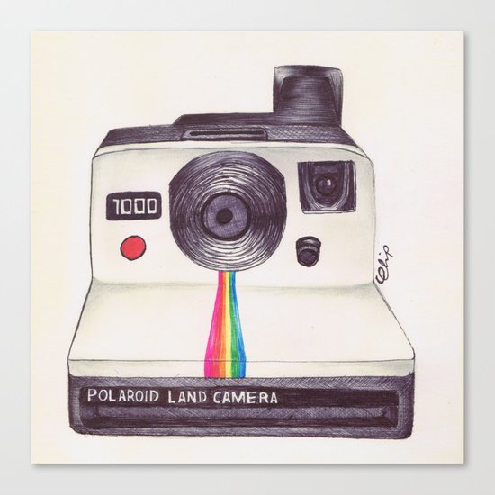 Ballpoint Pen Polaroid Canvas Print