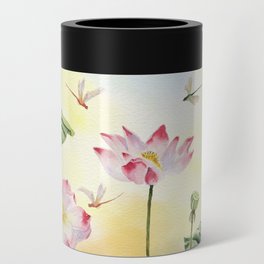 Lotus and Dragonflies  Can Cooler