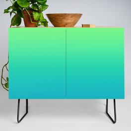 Lime Green to Teal Blue Gradient Credenza