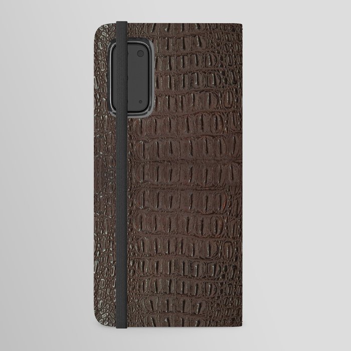 Brown Alligator Skin Print Android Wallet Case