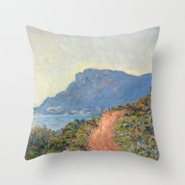 La Corniche near Monaco by Claude Monet, 1884 Throw Pillow