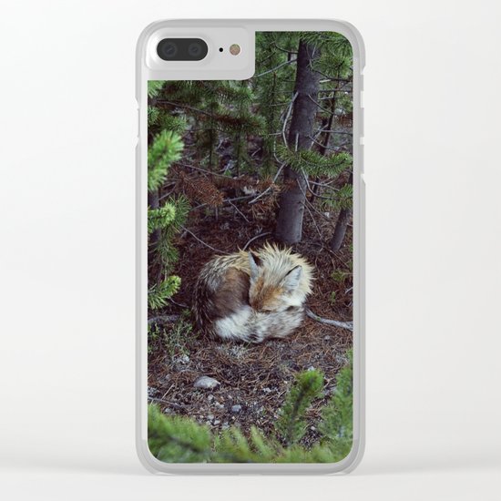 Sleeping Fox Clear iPhone Case