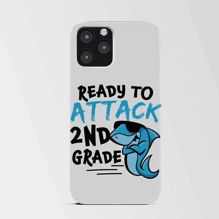 Ready To Attack 2nd Grade Shark iPhone Card Case