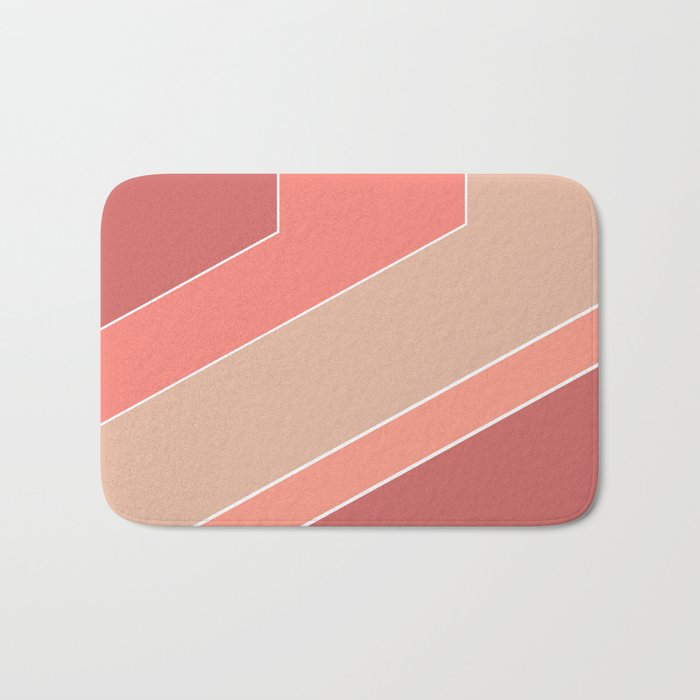 Terracotta Beige Abstract Bath Mat By Temas14mk Society6