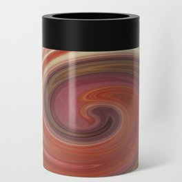 Red, Yellow, Pink Abstract Hurricane Shape Design Can Cooler
