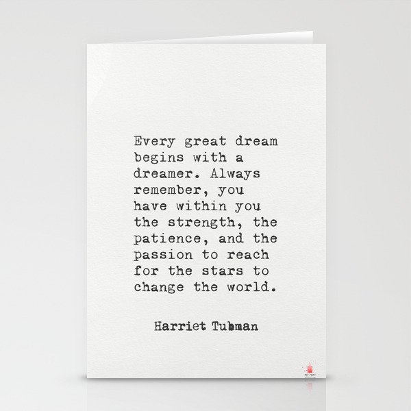 Harriet Tubman quote Stationery Cards