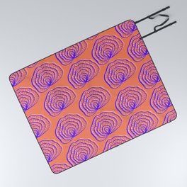 Funky Barnacle Shell Pattern Picnic Blanket
