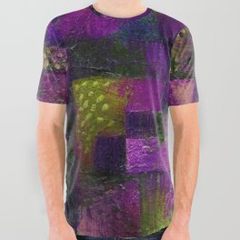 Terraced garden tropical floral Tuscany purple and gold abstract landscape painting by Paul Klee All Over Graphic Tee