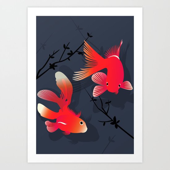 Like a fish in the sea Art Print