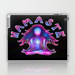 Namaste Psychedelic Yoga Silhouette Laptop Skin