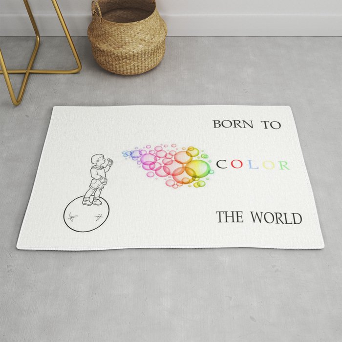Born To Color The World Rug