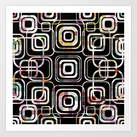 Colorful cube ring Art Print