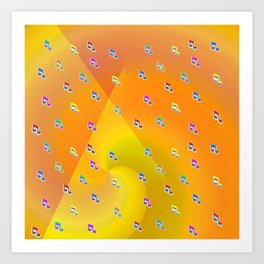 Music in air ... Art Print | Feeling, Bright, Melody, Allegorical, Notes, Catweazzle, Happy, Graphicdesign, Digitalart, Design 