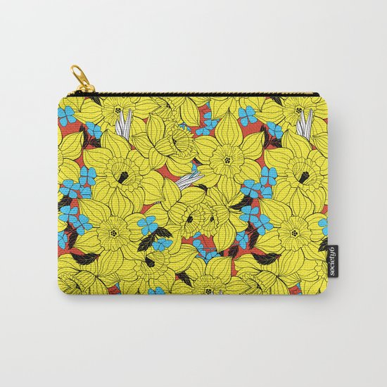 Daffodils spring floral pattern Carry-All Pouch