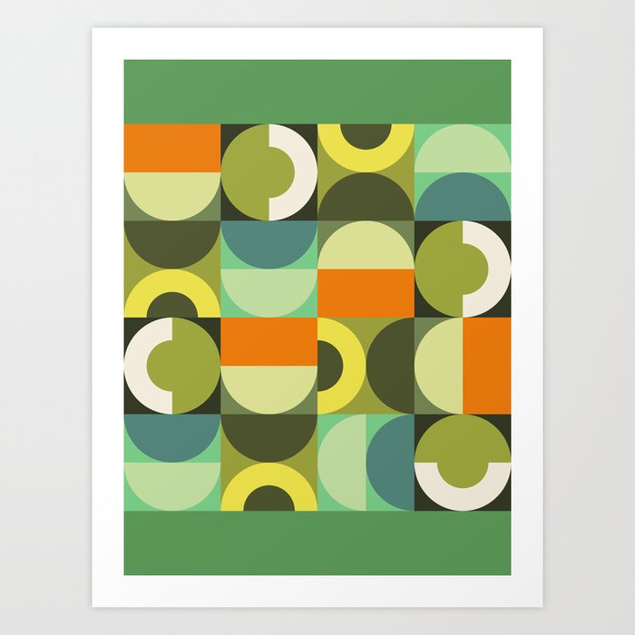 Modern Geometric 90B Art Print