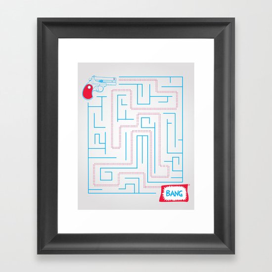 Bang! Framed Art Print