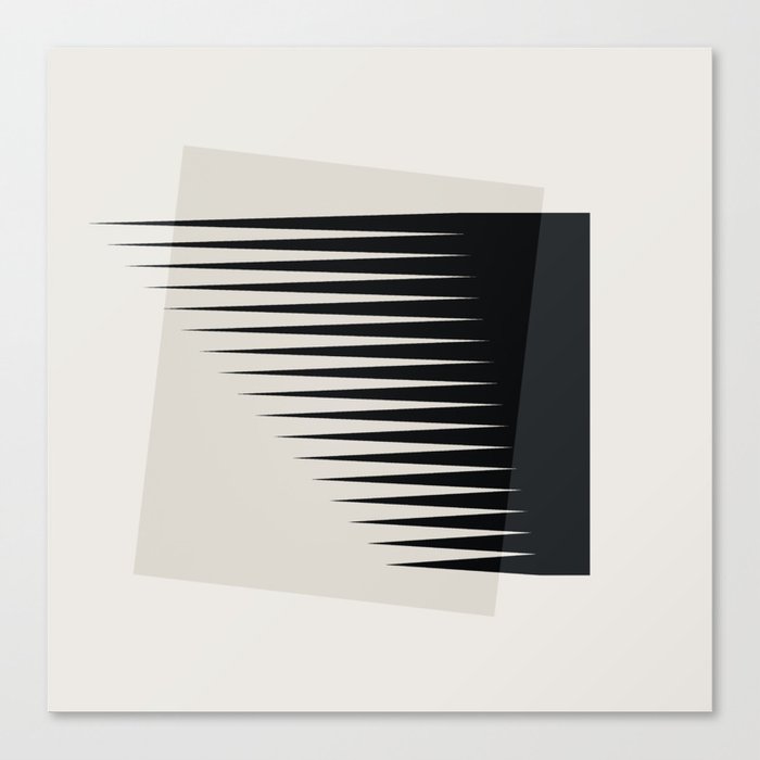 Abstract 20 Leinwanddruck | Graphic-design, Digital, Black-and-white, Abstrakt, Minimal, Minimalism, Black, Beige, Shape