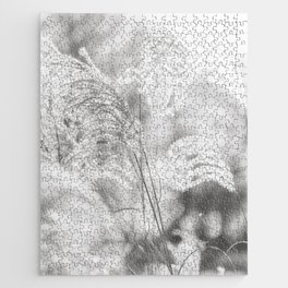 Winter Garden - Black & White Nature Photography Jigsaw Puzzle