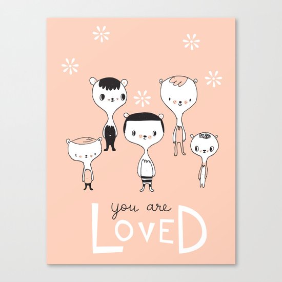 You are Loved - Pink Canvas Print