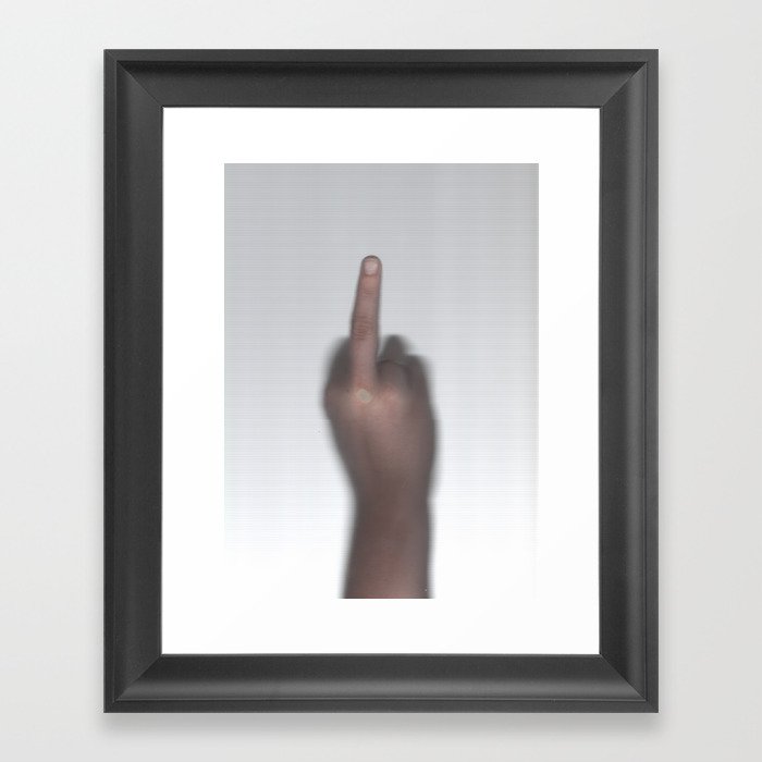 Middle Finger Framed Art Print