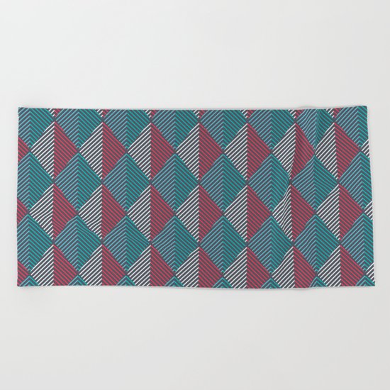 Minimal Diamonds Beach Towel