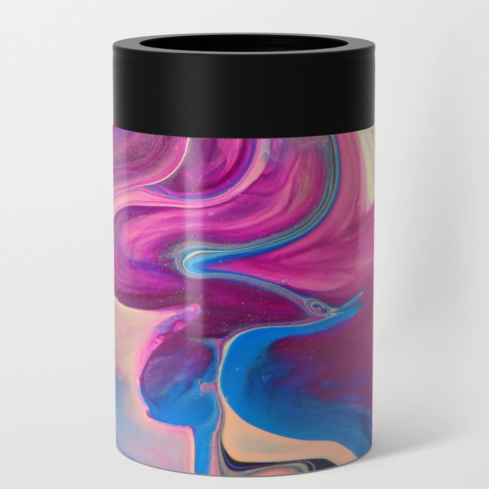 Purple Liquid Marble Swirls, Colorful Marble Can Cooler