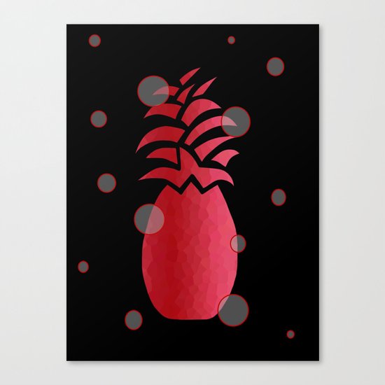 Tropical Red and Black Canvas Print