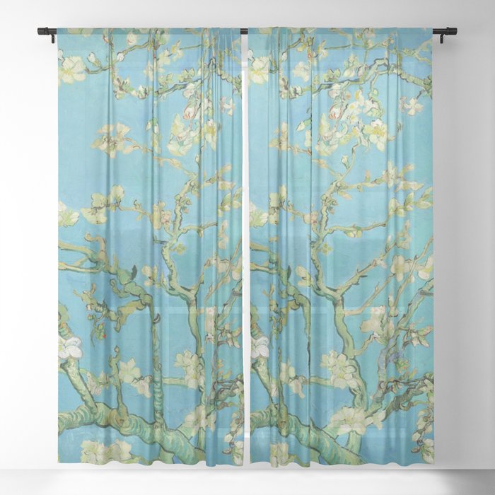 Vincent van Gogh "Almond Blossoms" Sheer Curtain