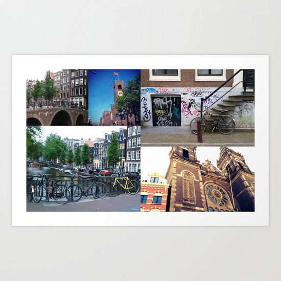 Photo collage Amsterdam 4 Art Print