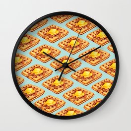 Waffle Pattern Wall Clock