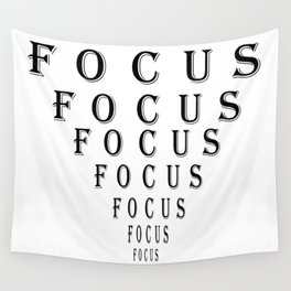 Focus Motivation Eye Chart Wall Tapestry