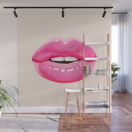 Fashion pink lips I Wall Mural