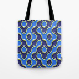 BLUE AND YELLOW BLOBS. Tote Bag