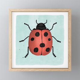 Cute Ladybug Framed Mini Art Print