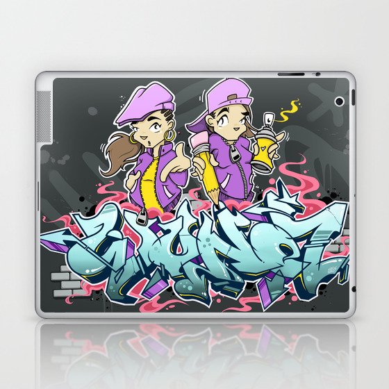 Graffiti girls Laptop & iPad Skin