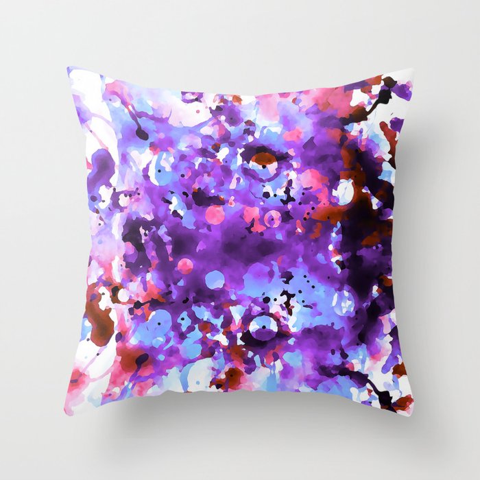 Purple Watercolor Throw Pillow