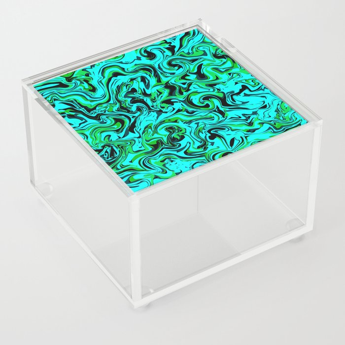 Green Glow Marble Acrylic Box