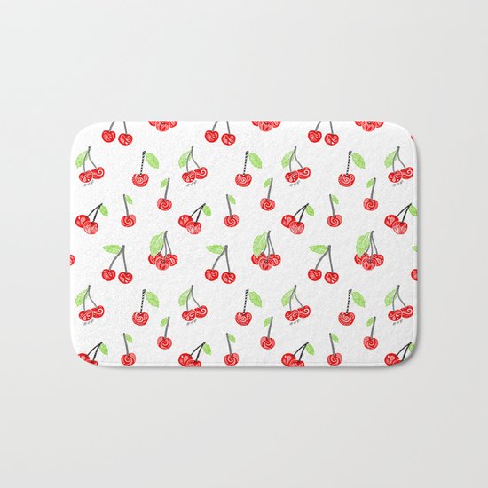 Cherries series Bath Mat